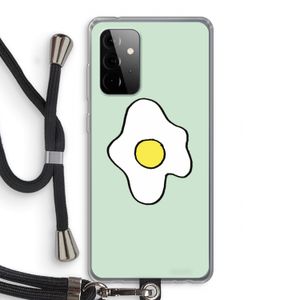 Spiegelei: Samsung Galaxy A72 5G Transparant Hoesje met koord