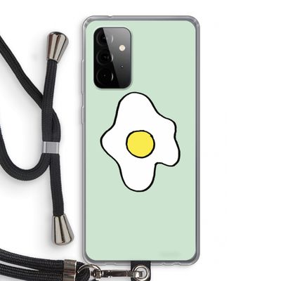 Spiegelei: Samsung Galaxy A72 5G Transparant Hoesje met koord