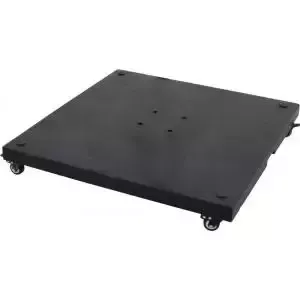 Parasolvoet Granietplaat Polish op 4 wielen 90kg zwart