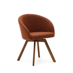 Kave Home Marvin eetkamerstoel bouclé brown