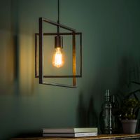 Hanglamp Shaun, Metaal - Zwart