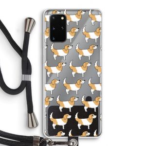 Doggy: Samsung Galaxy S20 Plus Transparant Hoesje met koord
