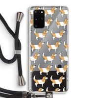 Doggy: Samsung Galaxy S20 Plus Transparant Hoesje met koord