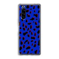 Blue Leopard: Sony Xperia 5 Transparant Hoesje