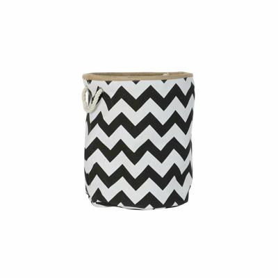 Mand DKD Home Decor Wit Zwart Jute Zig-zag Modern 38 x 38 x 45 cm