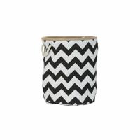 Mand DKD Home Decor Wit Zwart Jute Zig-zag Modern 38 x 38 x 45 cm