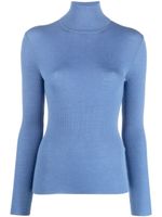 P.A.R.O.S.H. roll-neck ribbed wool jumper - Bleu