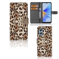 OPPO A17 Telefoonhoesje met Pasjes Leopard - thumbnail