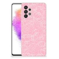 Samsung Galaxy A73 5G | TPU Case | White Flowers
