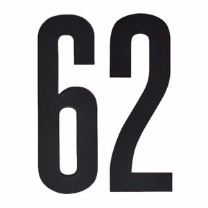 Plakcijfers 62 zwart 10 cm