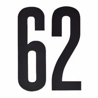 Plakcijfers 62 zwart 10 cm