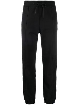 MSGM pantalon de jogging à bande logo - Noir