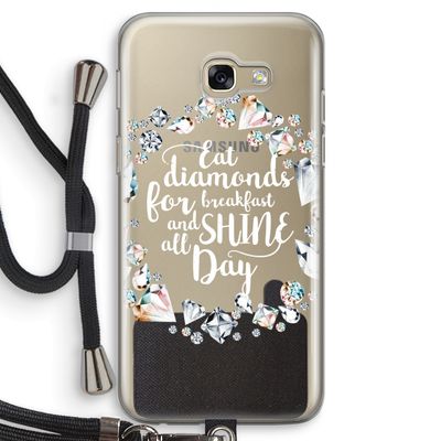 Diamonds: Samsung Galaxy A5 (2017) Transparant Hoesje met koord
