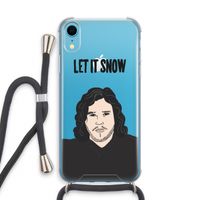 Let It Snow: iPhone XR Transparant Hoesje met koord