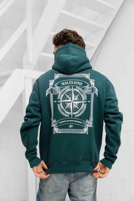 Malelions Compass Hoodie Heren Groen - Maat S - Kleur: Groen | Soccerfanshop