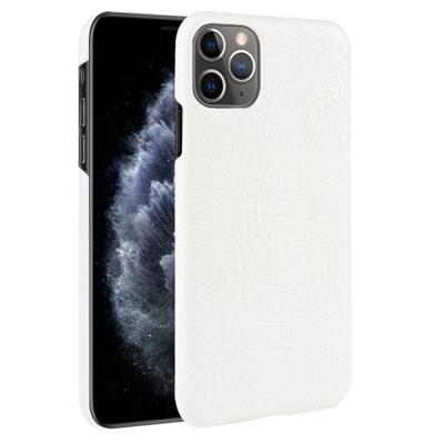 Voor iPhone 11 Pro Max schokbestendige krokodil textuur PC + PU case (wit)