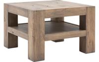 Goossens Hoektafel Roots, hout eiken donkergrijs, stijlvol landelijk, 60 x 40 x 60 cm