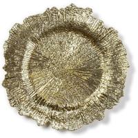 Kaarsenbord - onderbord - goud - deluxe - 33 cm - rond - kaarsen plateau - thumbnail