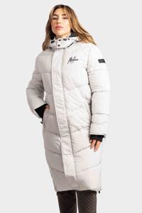 Malelions Signature Long Puffer Jas Dames Grijs - Maat XS - Kleur: Grijs | Soccerfanshop