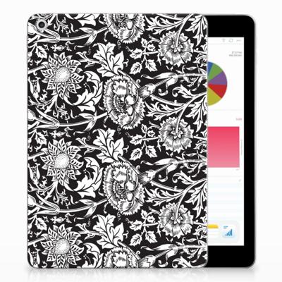 Apple iPad 9.7 2018 | 2017 | Siliconen hoesje | Black Flowers