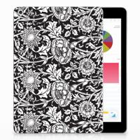 Apple iPad 9.7 2018 | 2017 | Siliconen hoesje | Black Flowers