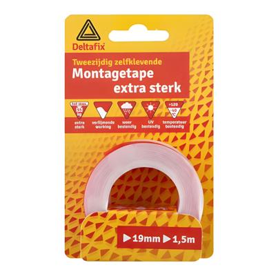 Montagetape extra 19mmx1,5m transp - Deltafix