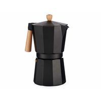 Aluminium moka/koffiezetter zwart 650 ml