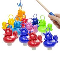 Hengelspel / eendjes vangen kermis spel - voor kinderen - met 11x eendjes - en 2 hengels