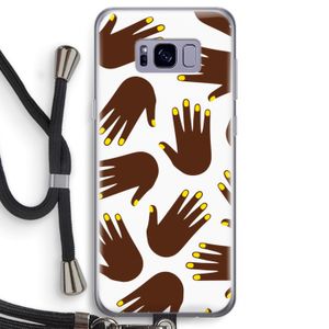 Hands dark: Samsung Galaxy S8 Transparant Hoesje met koord