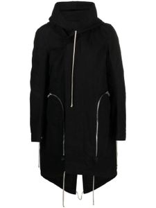 Rick Owens manteau Bauhaus Fishtail - Noir