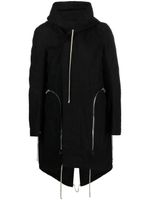 Rick Owens manteau Bauhaus Fishtail - Noir