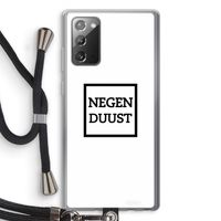 Negenduust vierkant: Samsung Galaxy Note 20 / Note 20 5G Transparant Hoesje met koord