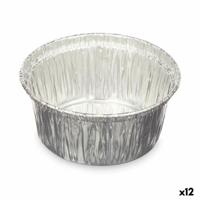Vlaaimal Kinvara Zilverkleurig Aluminium 8,5 x 8 x 8,5 cm Wegwerpbaar Cirkelvormig (12 Stuks)