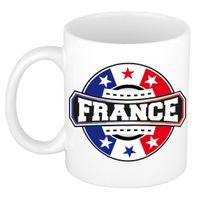 France / Frankrijk embleem thema mok / beker 300 ml - thumbnail