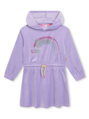 Billieblush robe strassée à capuche - Violet