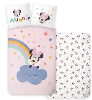 Minnie Mouse Rainbow Dekbedovertrek 100 x 135 cm - Katoen - 40 x 60 cm