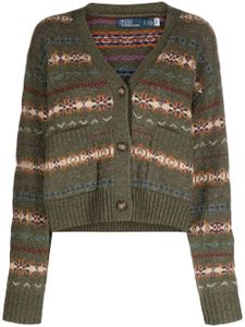 Polo Ralph Lauren cardigan en maille Fair Isle - Vert