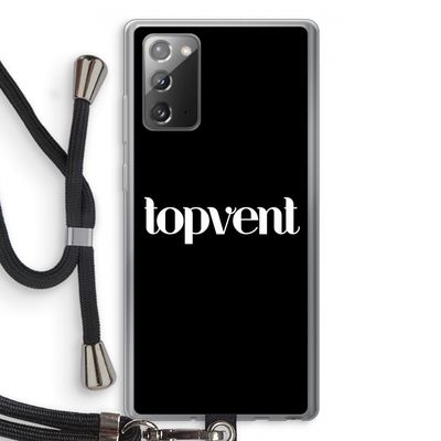 Topvent Zwart: Samsung Galaxy Note 20 / Note 20 5G Transparant Hoesje met koord