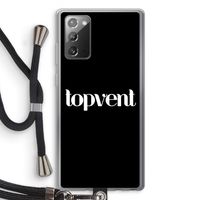 Topvent Zwart: Samsung Galaxy Note 20 / Note 20 5G Transparant Hoesje met koord