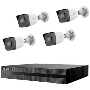 HiLook IK-4248BH-MH/P IK-4248BH-MH/P IP-Bewakingscameraset LAN 4-kanaals Met 4 cameras 3840 x 2160 Pixel