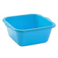 Plasticforte teiltje/afwasbak - vierkant - kunststof - 15 liter - 41 x 39 x 16 cm - Blauw