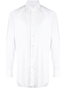 Brioni chemise en coton à manches longues - Blanc