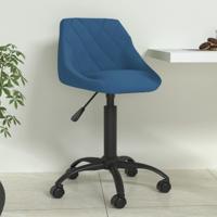 Eetkamerstoel fluweel blauw - thumbnail