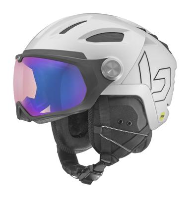 Bolle V-Ryft Mips Phantom Blue Lens Cat 1 To 3 Helm White Pearl Shiny S 52-55