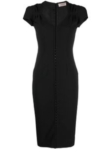 Murmur robe à détails plissés - Noir