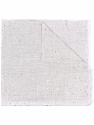 Brunello Cucinelli écharpe fine à sequins - Gris
