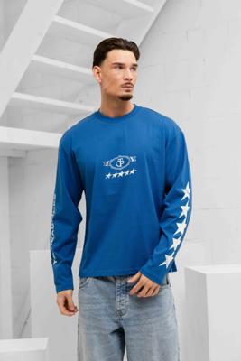 Off The Pitch Pro Raw Edge Longsleeve Shirt Heren Blauw - Maat XXL - Kleur: Blauw | Soccerfanshop