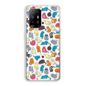 Kleurrijke katten: Oppo A94 5G Transparant Hoesje