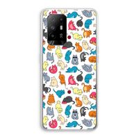Kleurrijke katten: Oppo A94 5G Transparant Hoesje
