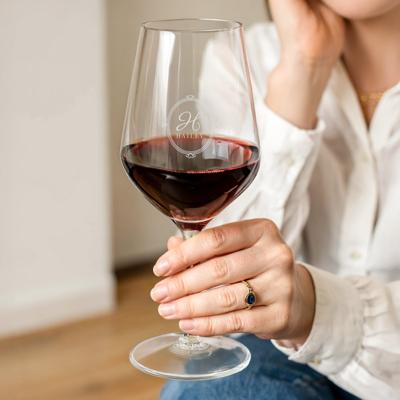 Rode wijnglazen graveren - Kristalglas - 4 stuks